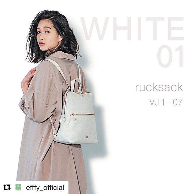 #Repost @efffy_official with @get_repost・・・New  ItemWhite rucksackVJ1-07 WH ¥19,000＋TAX初夏へ向かう真っ白なリュックコーデにきれいなぬけ感をつくってくれる白のバッグはこれからの季節の必需品。日本製のシュリンクエンボス牛革素材を使っているので、カジュアルに持てるけどリッチな雰囲気。どんなシーンでも活躍してくれそう .#efffy#エフィー#Wallet#ウォレット#革小物#財布#バッグ#ItalianMaterial#Pochette#ポシェット#ロングウォレット#二つ折り財布#ボックス型コイン財布#カラフル小物#春色財布#牛革財布#春夏新作革小物#2waybag#ホワイトリュックサック#牛革リュックサック#春夏コーデ#日本製シュリンクエンボス牛革#谷川りさこ